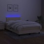 Cama box spring con colchón y LED tela crema 120x200 cm de vidaXL, Camas y somieres - Ref: Foro24-3133306, Precio: 382,66 €, ...