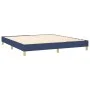 Box spring bed with mattress and LED blue fabric 160x200 cm by vidaXL, Beds and slatted bases - Ref: Foro24-3133971, Price: 5...