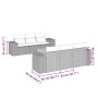 Set de comedor de jardín 7 pzas y cojines ratán sintético negro