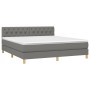 Boxspringbett mit Matratze und dunkelgrauem LED-Stoff 160x200 cm von vidaXL, Betten und Lattenroste - Ref: Foro24-3133966, Pr...