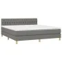Box spring bed with mattress and LED dark gray fabric 180x200 cm by vidaXL, Beds and slatted bases - Ref: Foro24-3133974, Pri...