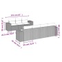 Set de sofás de jardín 8 pzas y cojines ratán sintético gris