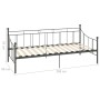 Gray metal bed frame 90x200 cm by vidaXL, Beds and slatted bases - Ref: Foro24-284670, Price: 103,62 €, Discount: %