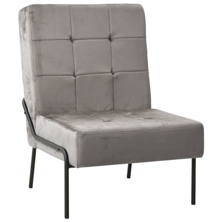 Silla de relajación de terciopelo gris claro 65x79x87 cm en Sillas | Comprar online en Foro24