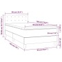 Box spring bed with mattress and LED black fabric 90x190 cm by vidaXL, Beds and slatted bases - Ref: Foro24-3133999, Price: 3...