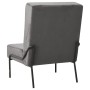 Silla de relajación de terciopelo gris oscuro 65x79x87 cm