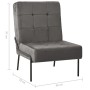 Silla de relajación de terciopelo gris oscuro 65x79x87 cm