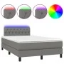 Boxspringbett mit Matratze und dunkelgrauem LED-Stoff 120x200 cm von vidaXL, Betten und Lattenroste - Ref: Foro24-3133382, Pr...