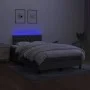 Boxspringbett mit Matratze und dunkelgrauem LED-Stoff 120x200 cm von vidaXL, Betten und Lattenroste - Ref: Foro24-3133382, Pr...