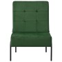 Silla de relajación de terciopelo verde oscuro 65x79x87 cm