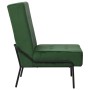 Silla de relajación de terciopelo verde oscuro 65x79x87 cm