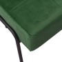 Silla de relajación de terciopelo verde oscuro 65x79x87 cm