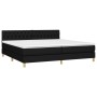 Box spring bed with LED mattress black fabric 200x200 cm by vidaXL, Beds and slatted bases - Ref: Foro24-3133983, Price: 604,...