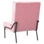 Silla de relajación de terciopelo rosa 65x79x87 cm en Sillas | Comprar online en Foro24