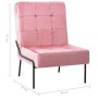 Silla de relajación de terciopelo rosa 65x79x87 cm en Sillas | Comprar online en Foro24