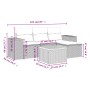 Set de muebles de jardín 5 pzas y cojines ratán sintético negro
