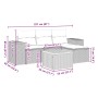 Set de muebles de jardín 5 pzas y cojines ratán sintético negro