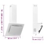 Stainless steel extractor hood white tempered glass 60cm by vidaXL, Extractors - Ref: Foro24-51663, Price: 166,08 €, Discount: %