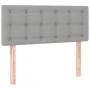 Box spring bed with fabric mattress and light gray LED 100x200 cm by vidaXL, Beds and slatted bases - Ref: Foro24-3134013, Pr...