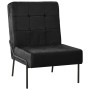 Silla de relajación de terciopelo negro 65x79x87 cm