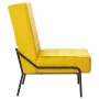 Silla de relajación de terciopelo amarillo mostaza 65x79x87 cm