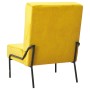 Silla de relajación de terciopelo amarillo mostaza 65x79x87 cm
