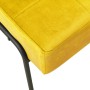 Silla de relajación de terciopelo amarillo mostaza 65x79x87 cm