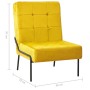 Silla de relajación de terciopelo amarillo mostaza 65x79x87 cm
