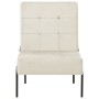 Silla de relajación de terciopelo crema blanca 65x79x87 cm en Sillas | Comprar online en Foro24