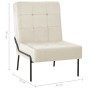 Silla de relajación de terciopelo crema blanca 65x79x87 cm en Sillas | Comprar online en Foro24