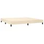 Box spring bed mattress and LED lights cream fabric 200x200 cm by vidaXL, Beds and slatted bases - Ref: Foro24-3133426, Price...
