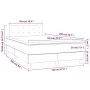 Box spring bed with mattress and LED dark gray fabric 120x200 cm by vidaXL, Beds and slatted bases - Ref: Foro24-3133462, Pri...