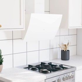 White tempered glass steel wall extractor hood 60 cm by vidaXL, Extractors - Ref: Foro24-51676, Price: 205,40 €, Discount: %