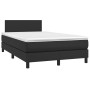 Cama box spring colchón y LED cuero sintético negro 120x200 cm de vidaXL, Camas y somieres - Ref: Foro24-3134093, Precio: 383...