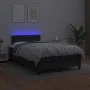 Box spring bed with mattress and LED black synthetic leather 120x200 cm by vidaXL, Beds and slatted bases - Ref: Foro24-31340...