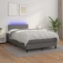 Cama box spring colchón y LED cuero sintético gris 120x200 cm de vidaXL, Camas y somieres - Ref: Foro24-3134097, Precio: 377,...