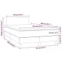 Box spring bed with mattress and LED gray synthetic leather 120x200 cm by vidaXL, Beds and slatted bases - Ref: Foro24-313409...