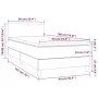 Box spring bed and LED mattress white synthetic leather 90x190 cm by vidaXL, Beds and slatted bases - Ref: Foro24-3134076, Pr...
