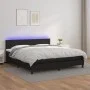 Cama box spring colchón y LED cuero sintético negro 180x200 cm de vidaXL, Camas y somieres - Ref: Foro24-3134117, Precio: 554...