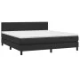 Box spring bed with mattress and LED black synthetic leather 180x200 cm by vidaXL, Beds and slatted bases - Ref: Foro24-31341...