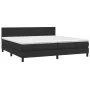 Box spring bed with mattress and LED black synthetic leather 200x200 cm by vidaXL, Beds and slatted bases - Ref: Foro24-31341...