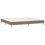 Box spring bed with mattress and LED dark gray fabric 200x200 cm by vidaXL, Beds and slatted bases - Ref: Foro24-3133662, Pri...