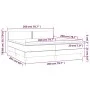 Box spring bed with mattress and LED dark gray fabric 200x200 cm by vidaXL, Beds and slatted bases - Ref: Foro24-3133662, Pri...