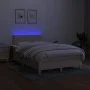 Boxspringbett mit Matratze und LED-Cremestoff 120x200 cm von vidaXL, Betten und Lattenroste - Ref: Foro24-3133626, Preis: 378...