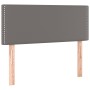 Box spring bed with mattress and LED gray synthetic leather 100x200 cm by vidaXL, Beds and slatted bases - Ref: Foro24-313415...
