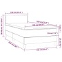 Box spring bed with mattress and LED gray synthetic leather 100x200 cm by vidaXL, Beds and slatted bases - Ref: Foro24-313415...