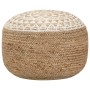 Handgewebter Jute-Pouf in Weiß 45x30 cm von vidaXL, Osmanen - Ref: Foro24-248085, Preis: 79,39 €, Rabatt: %