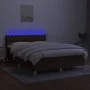 Boxspringbett mit LED-Matratze dunkelbrauner Stoff 140x200 cm von vidaXL, Betten und Lattenroste - Ref: Foro24-3133960, Preis...