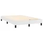Box spring bed with mattress and LED white synthetic leather 120x200 cm by vidaXL, Beds and slatted bases - Ref: Foro24-31341...