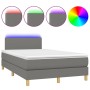 Boxspringbett mit Matratze und dunkelgrauem LED-Stoff 120x200 cm von vidaXL, Betten und Lattenroste - Ref: Foro24-3133542, Pr...